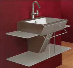 lavabos inox en acier, Lavabos