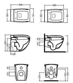 Toilettes Hidra Hi-Line