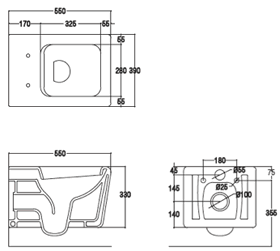 Toilettes Althea Ceramica Outline