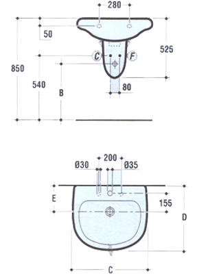 Lavabo Ideal Standard Tesi