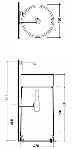 Lavabo Flaminia Twin