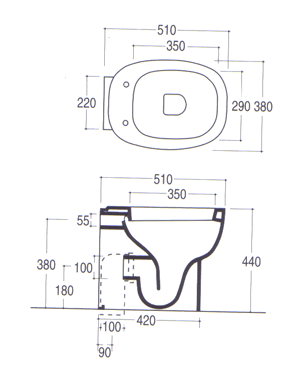 Toilettes Vitruvit Cubic
